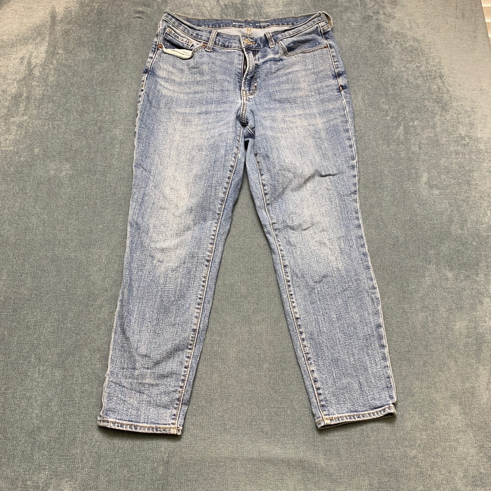 Old Navy O.G. Straight Jeans Women 12 Blue Denim High Rise Secret Smooth Pockets